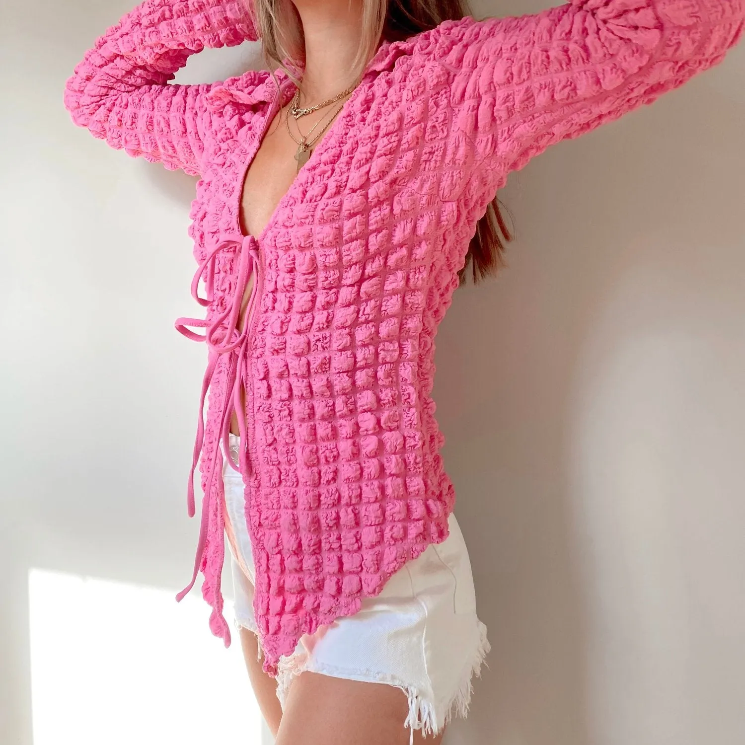 Kim Pink Bubble Long Sleeve