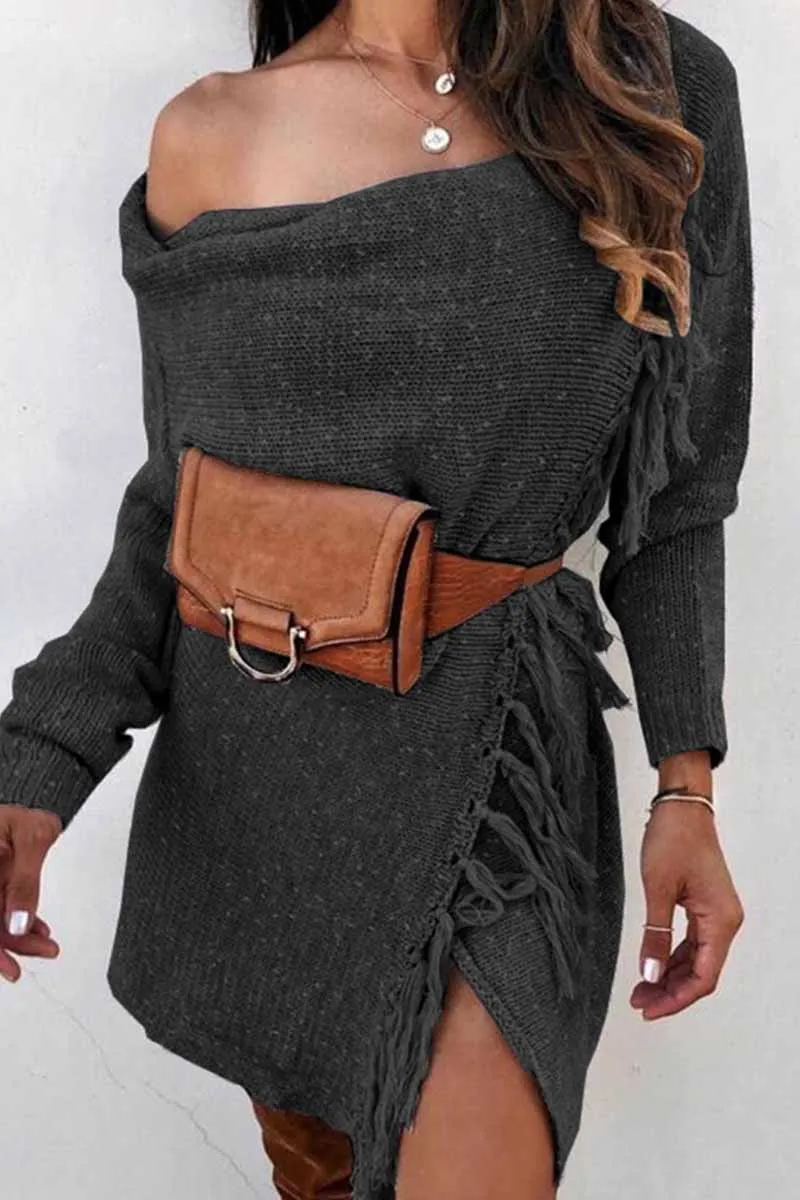 Knitted Tassel Coat ( 2 Colors )