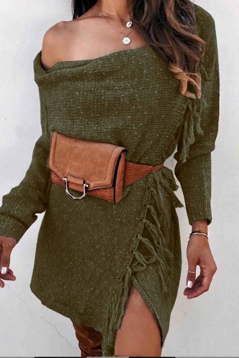 Knitted Tassel Coat ( 2 Colors )