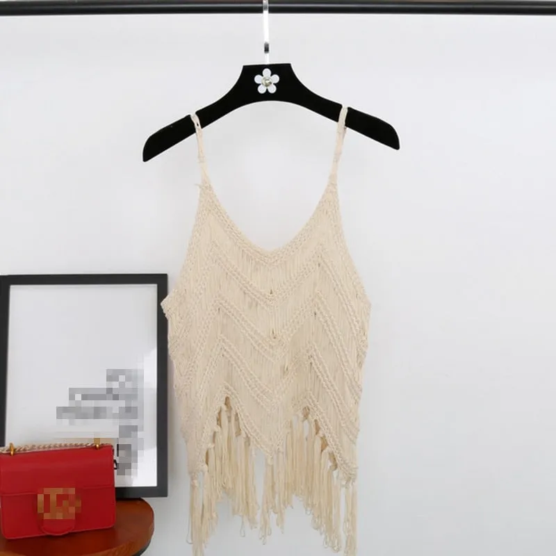 Knitted Tassel Top - 4 colours