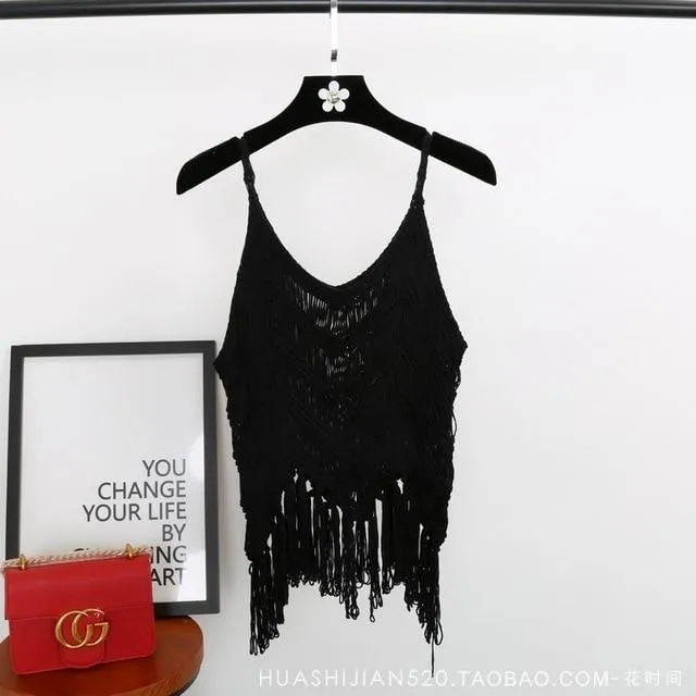Knitted Tassel Top - 4 colours