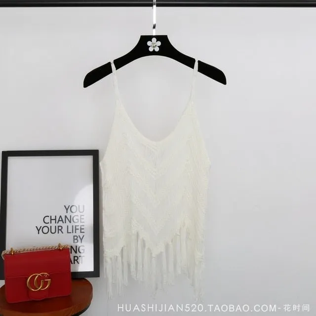 Knitted Tassel Top - 4 colours