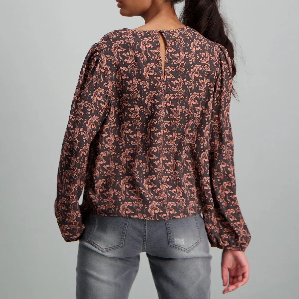 Ladies-Ambition Woven Damask Blouse