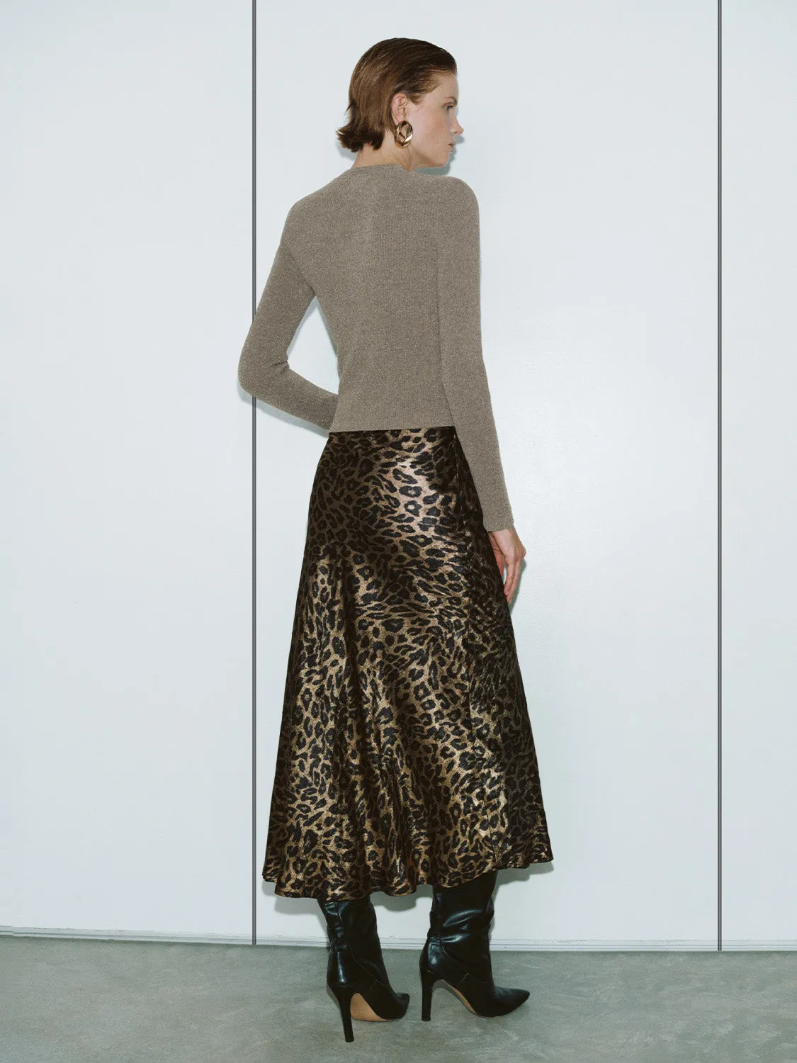 Leopard Printed Fishtail Skirts
