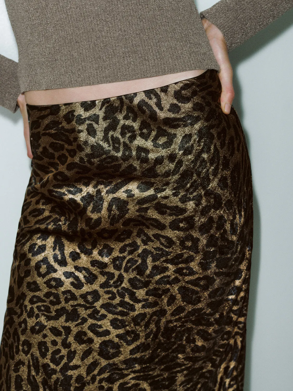 Leopard Printed Fishtail Skirts