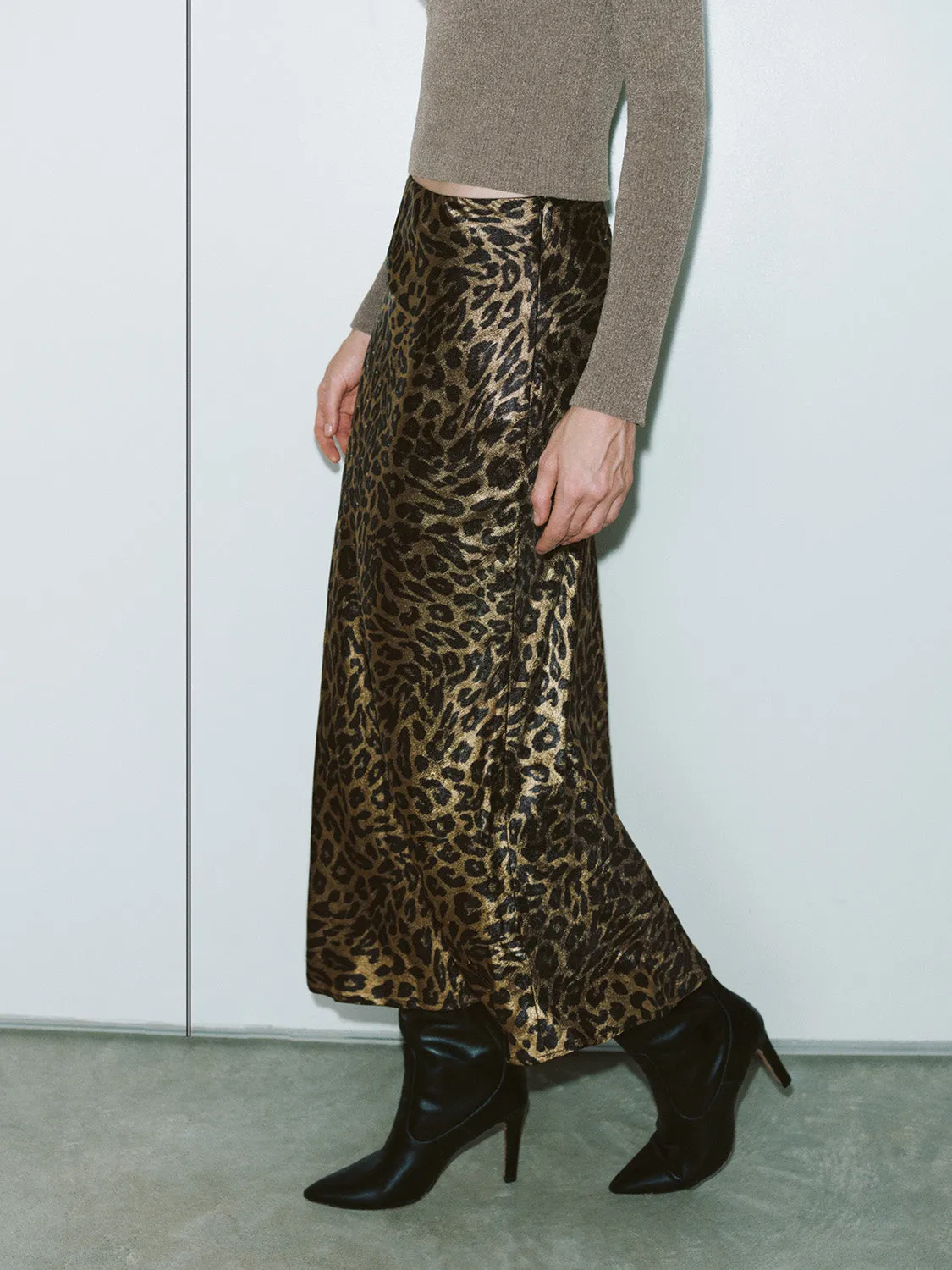 Leopard Printed Fishtail Skirts