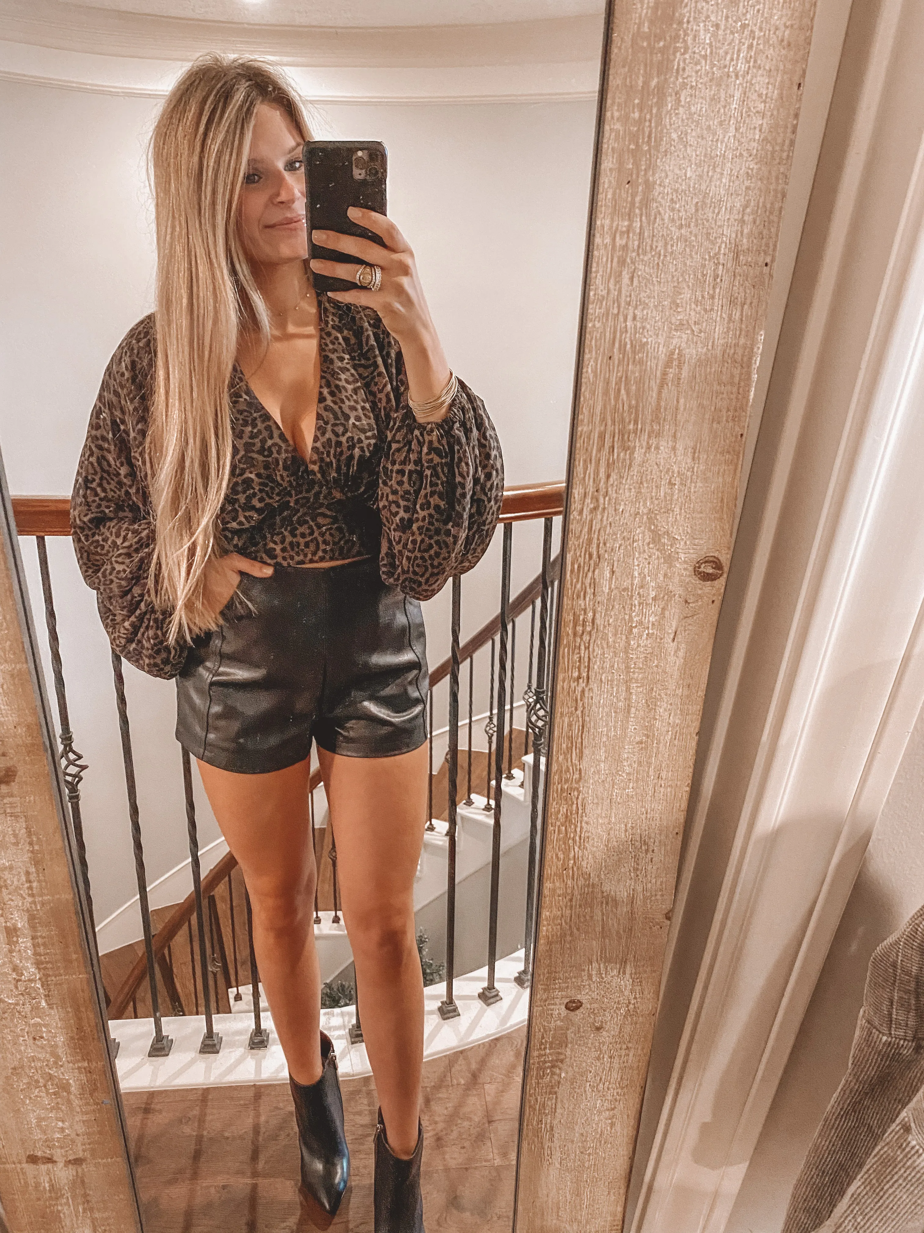 Leopard Puff Sleep Blouses