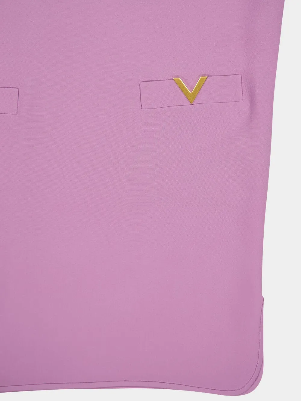 Lilac Mini Dress V-Neck Cady Couture Silk