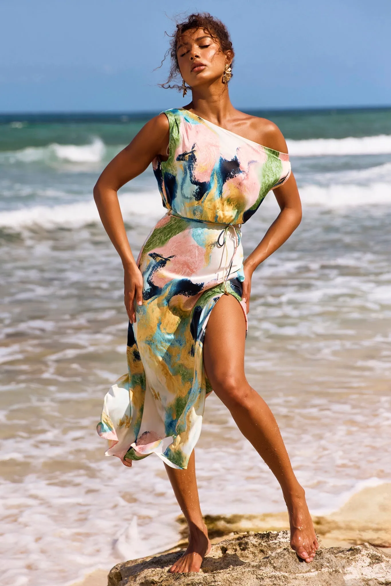 Love Notes Midi Dress - Multi