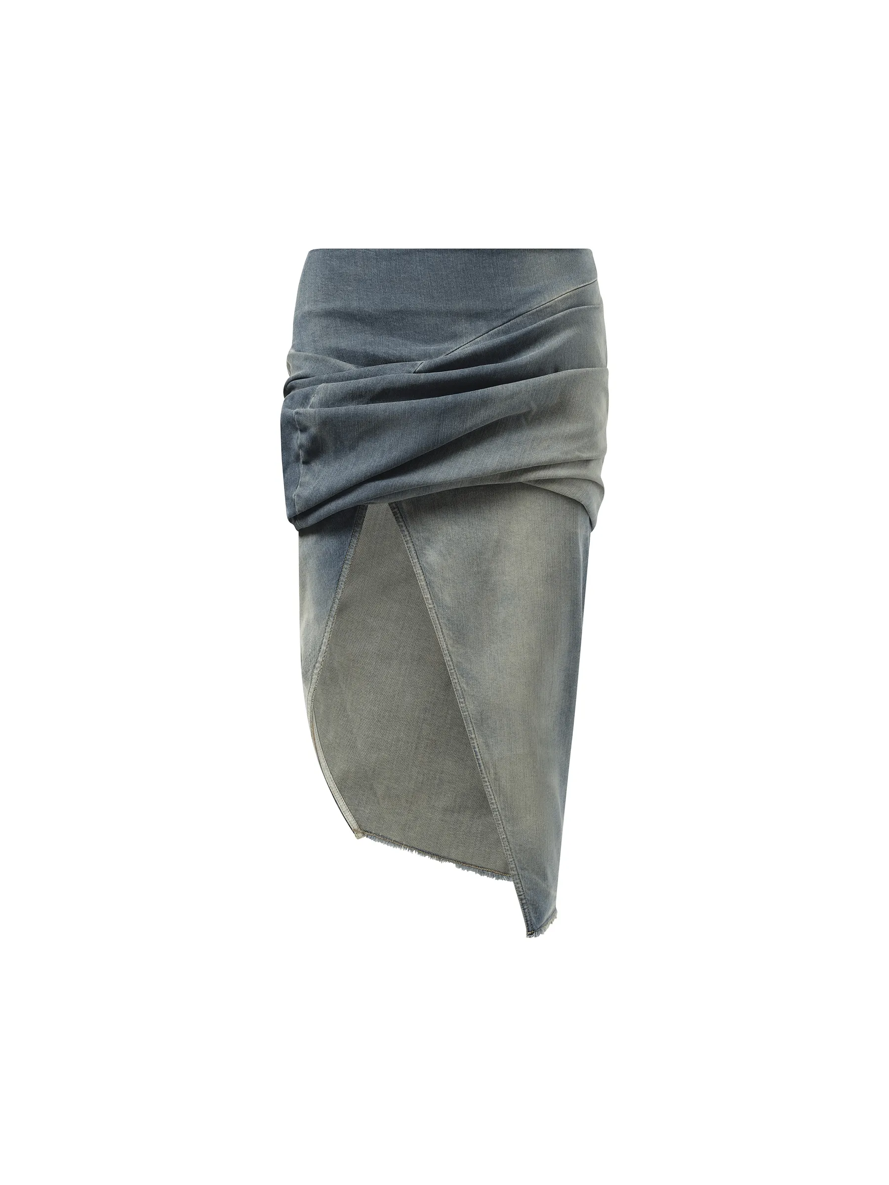 Low Twist Skirt in Washed Indigo