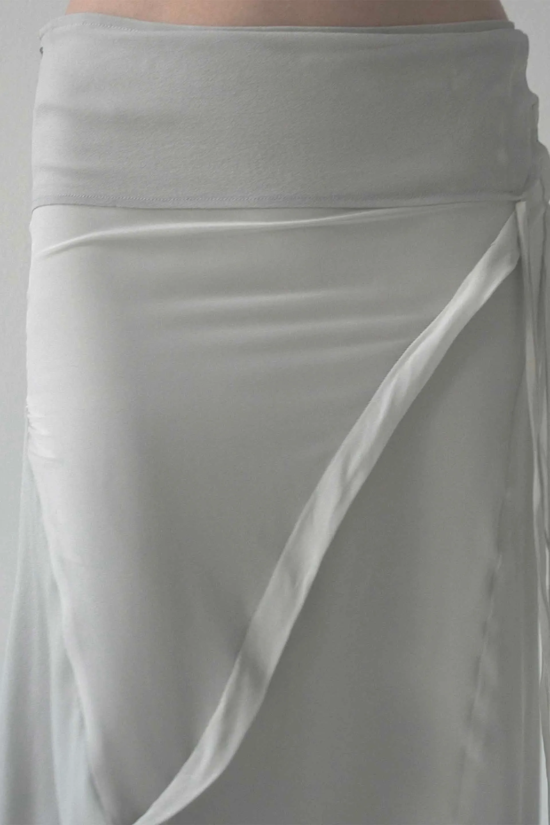 Luf Silk Skirt Light Grey