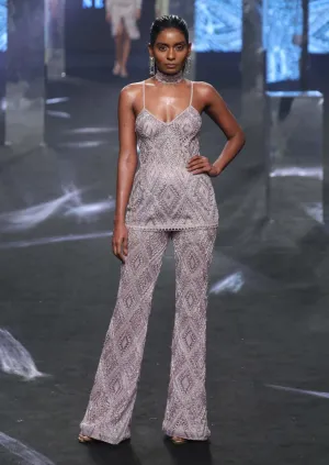 Magen metallic lavender top and pants