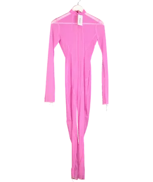 Mah-Jing Wong Pink Mesh Jumpsuit UK XS/S