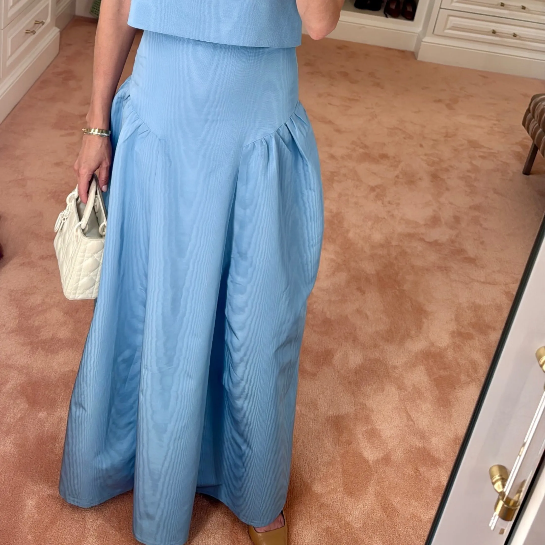 MASON by MASON'S DAUGHTER | Sloane Skirt, Hydrangea Blue Silk Moire