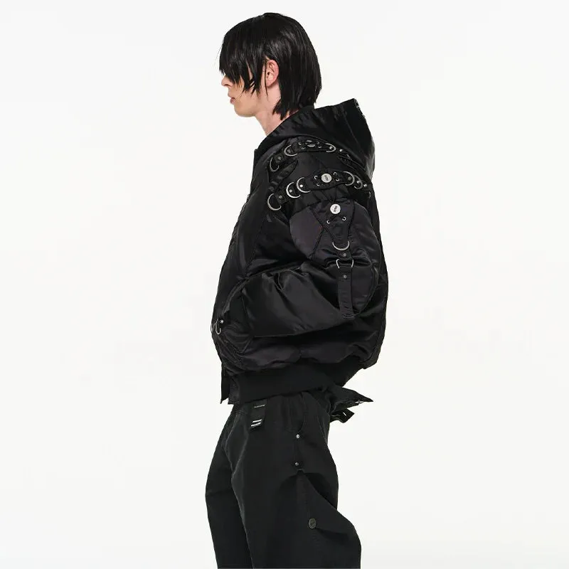 Metal Embellished Bomber Jacket