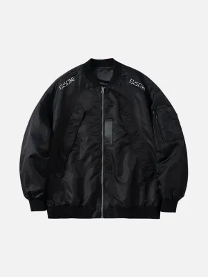Metallic Light Hidden Zipper Pocket Jacket