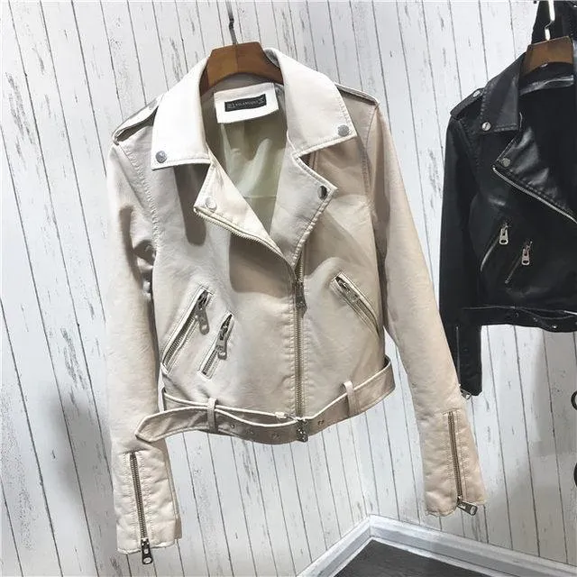 Metallic PU leather Jackets