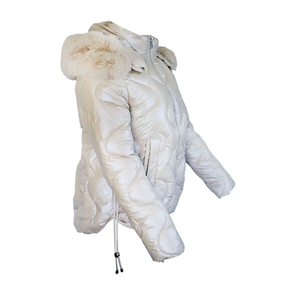Metallic Puffer with Removable Hood