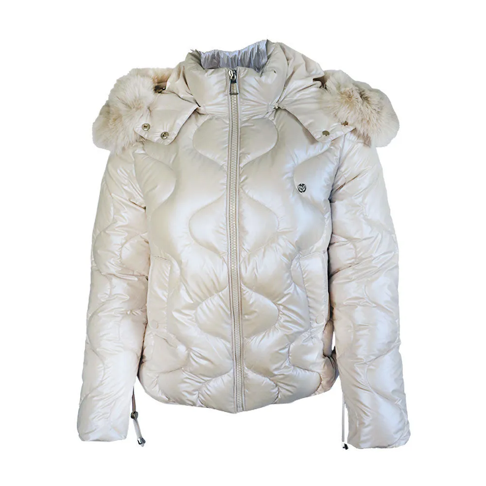 Metallic Puffer with Removable Hood