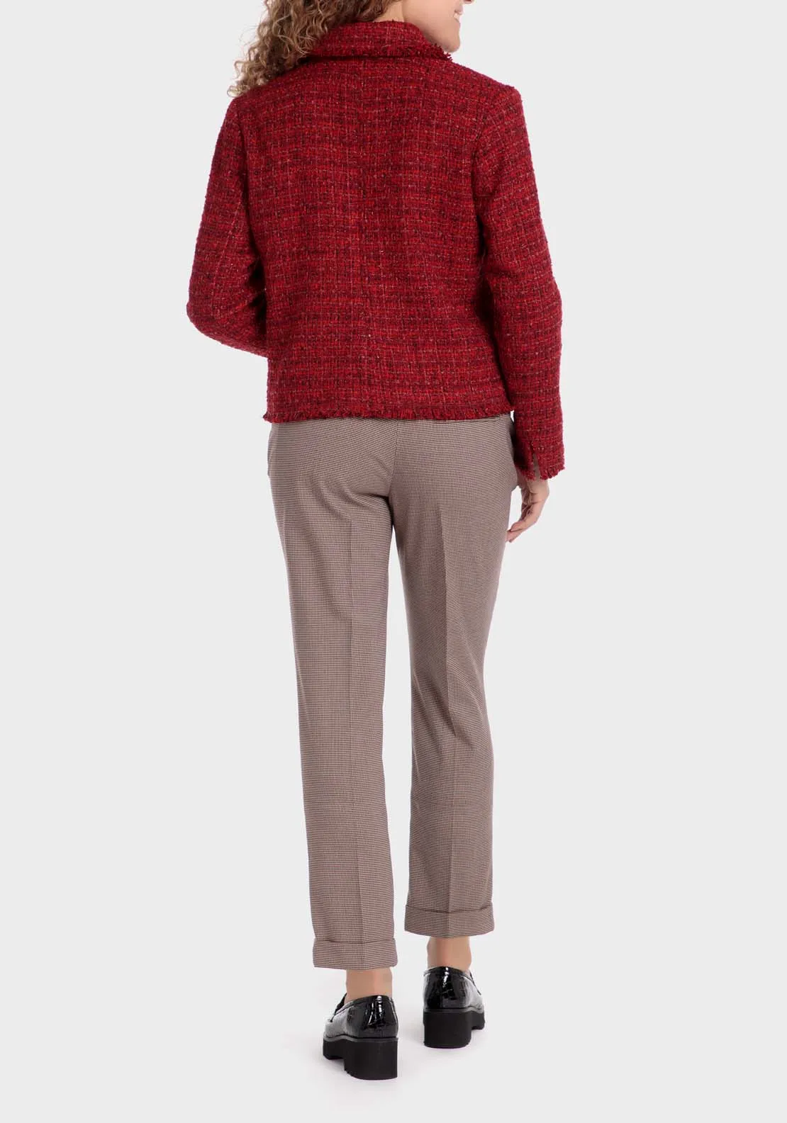 Metallic Thread Jacket - Garnet