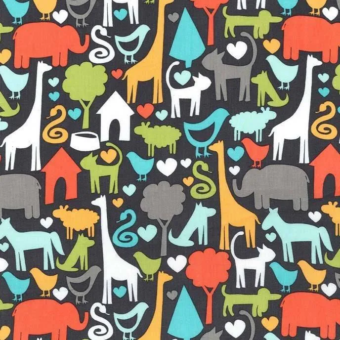 Michael Miller - Safari Friends - Animal World - Chard