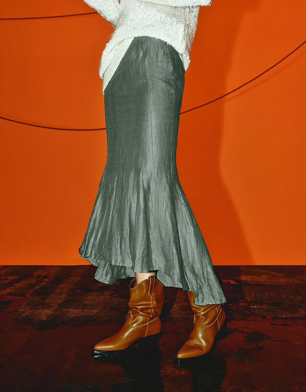 Midi Fishtail Skirt