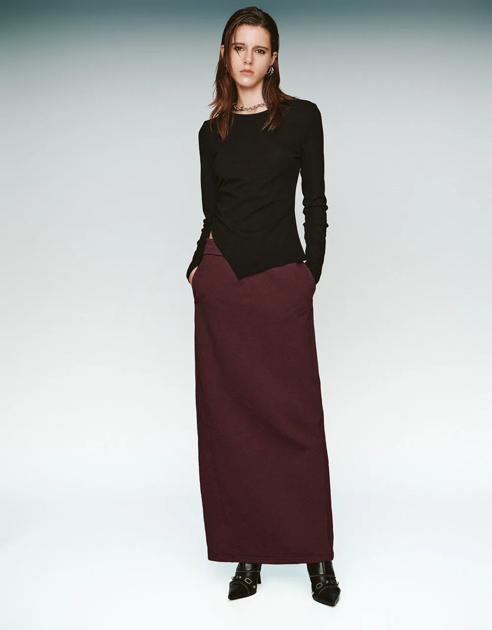 Midi Fishtail Skirt