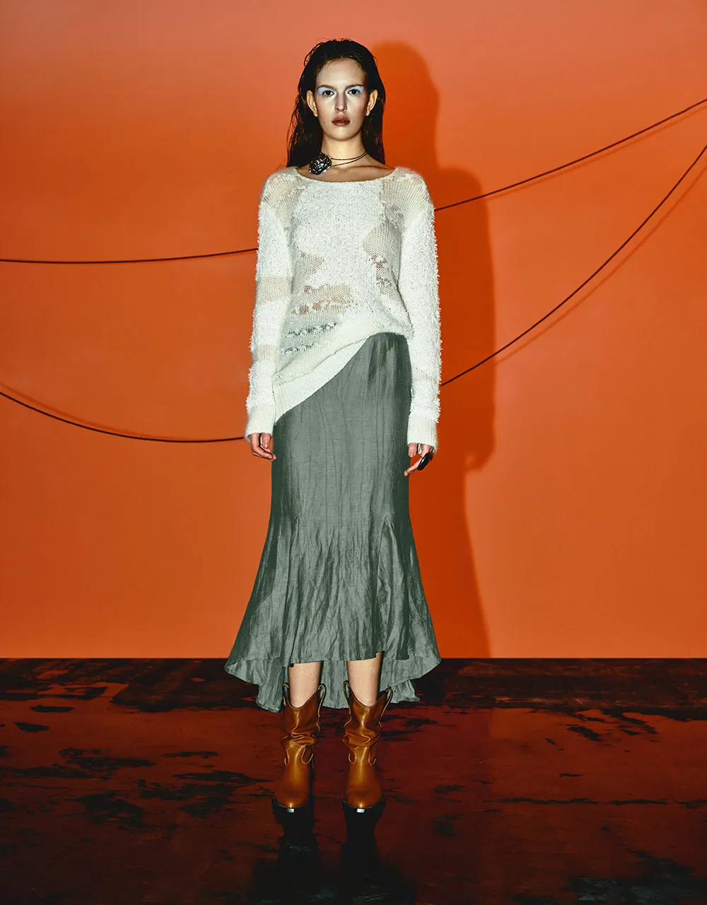 Midi Fishtail Skirt