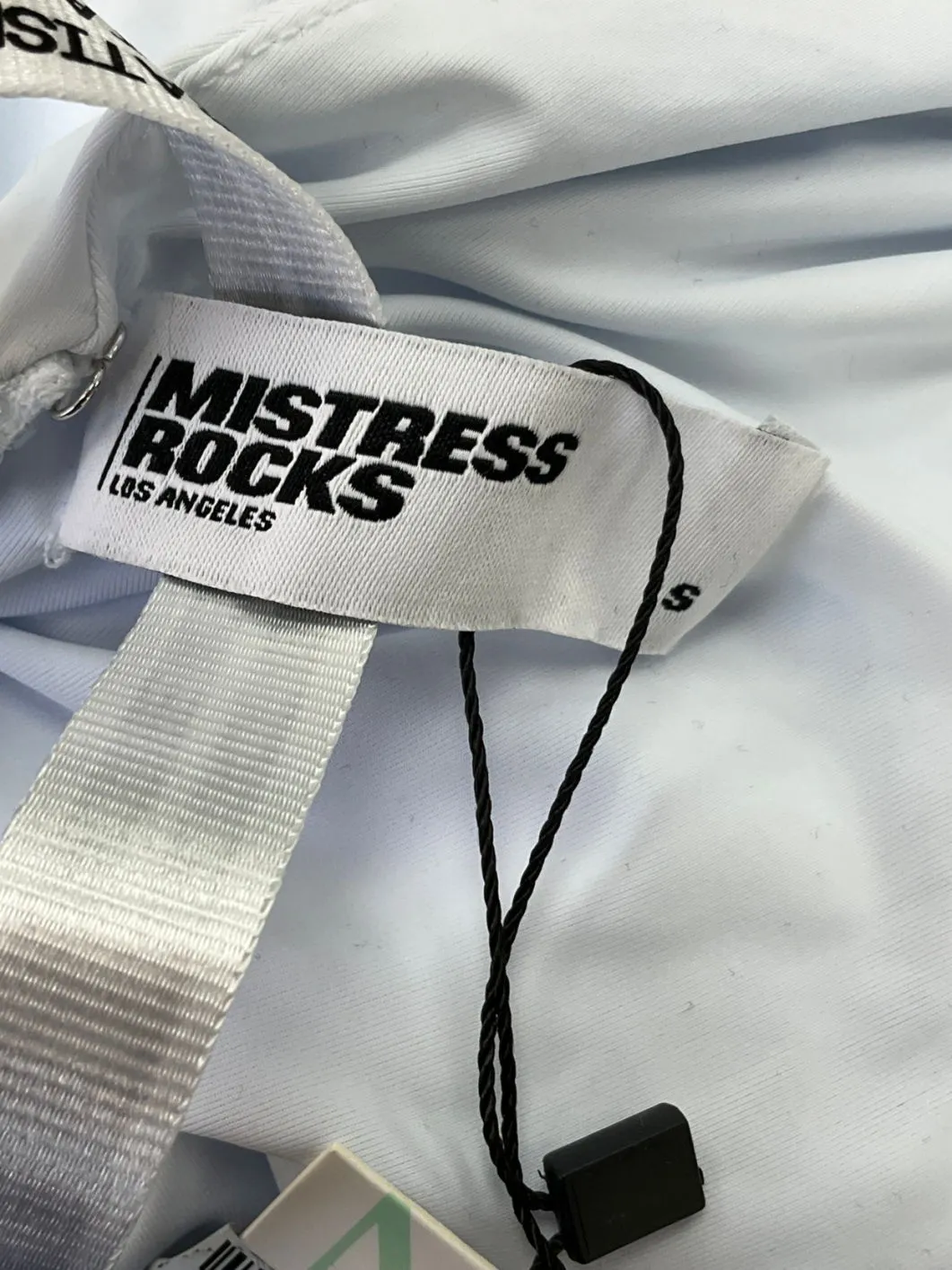 Mistress Rocks White Jersey Asymmetric Cutout Mini Dress UK S