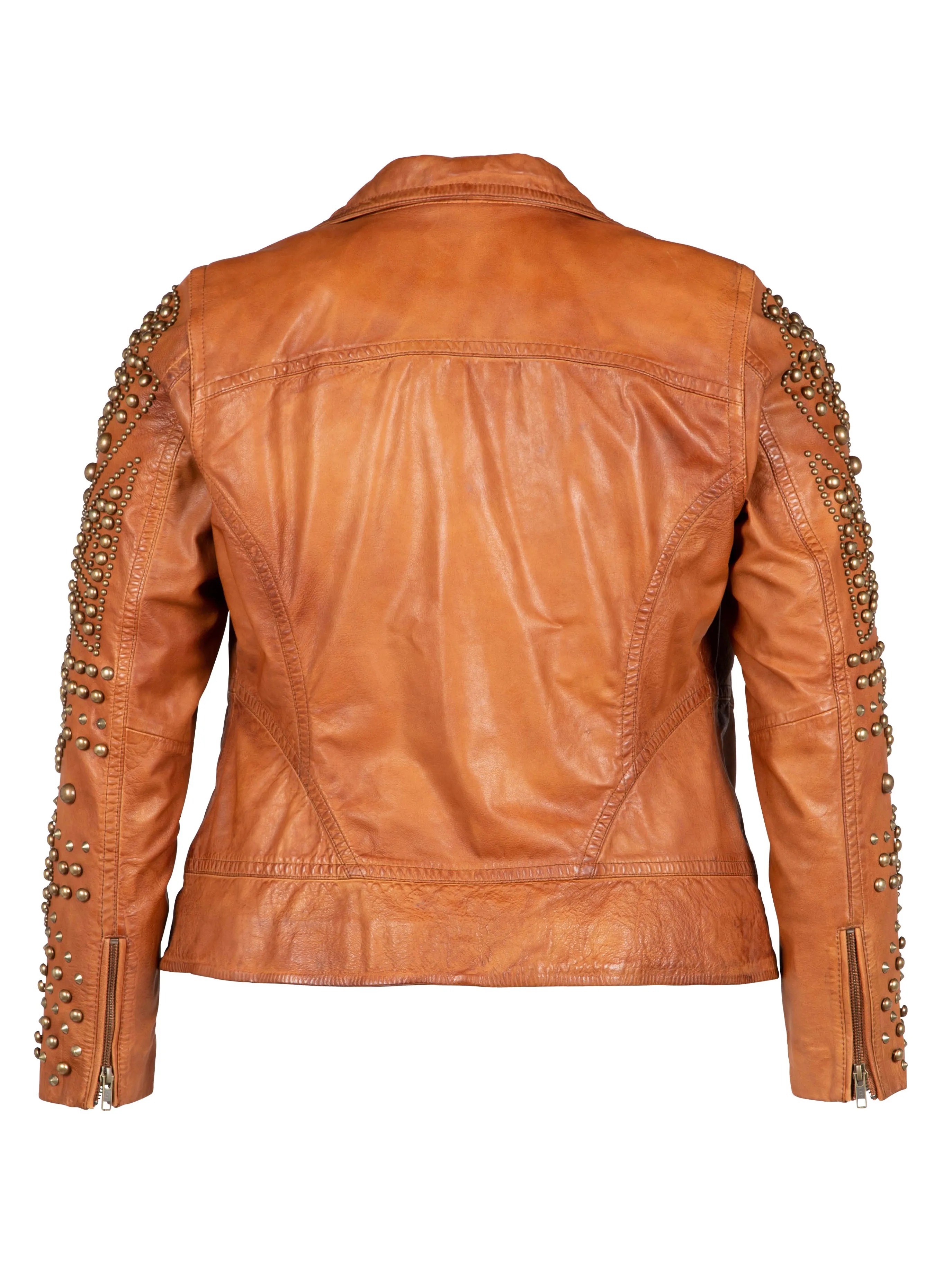 MOLLY STUDS JACKET - Cognac