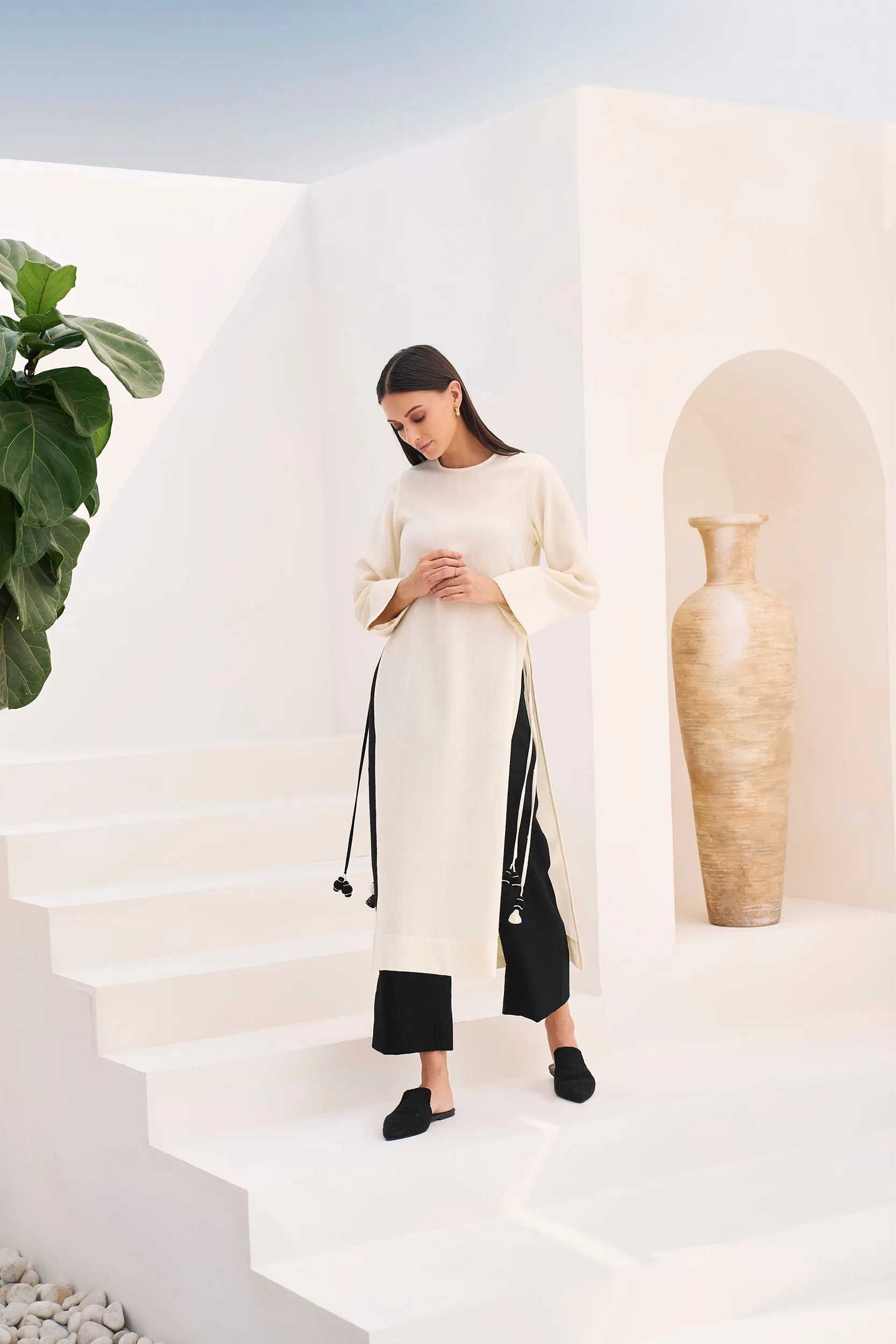 Morocco Woollen Top (Ivory)