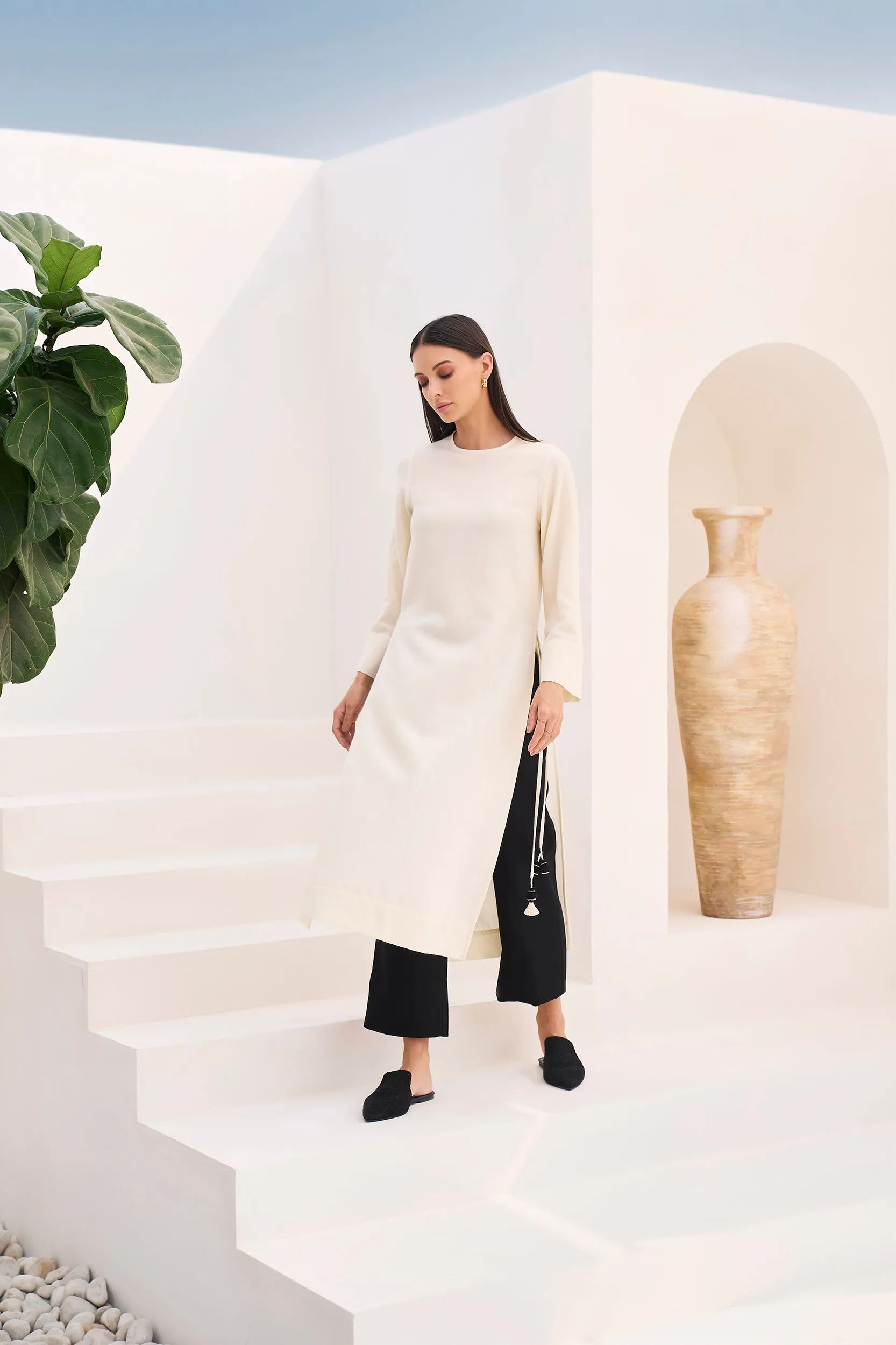 Morocco Woollen Top (Ivory)
