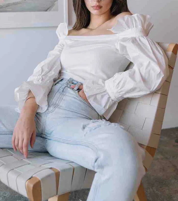 Off Shoulder Long Sleeve Bell Sweater