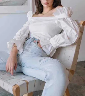 Off Shoulder Long Sleeve Bell Sweater