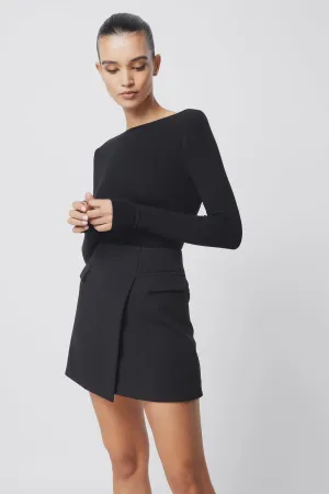 ON MY WAY MINI SKIRT - BLACK - MOSSMAN