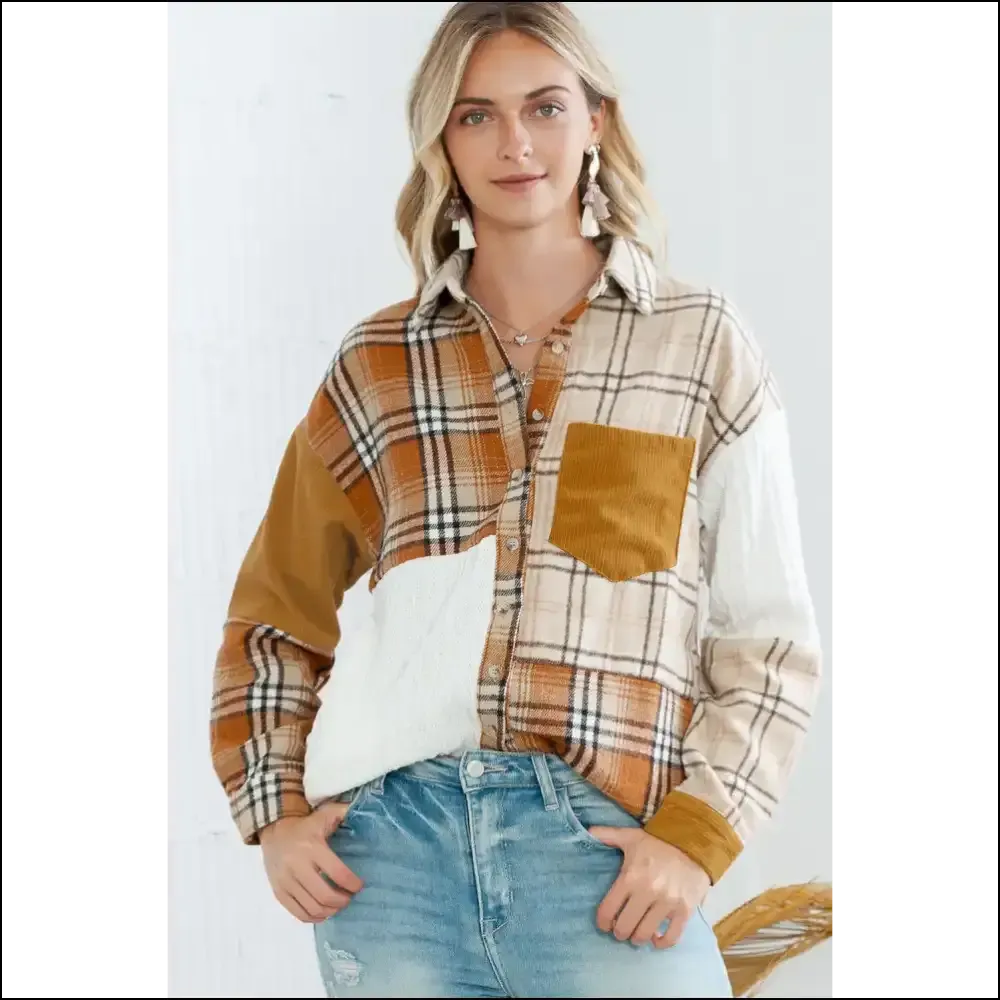Orange Plaid Pocket Shacket: so Hot  It's Needful Things 🔥