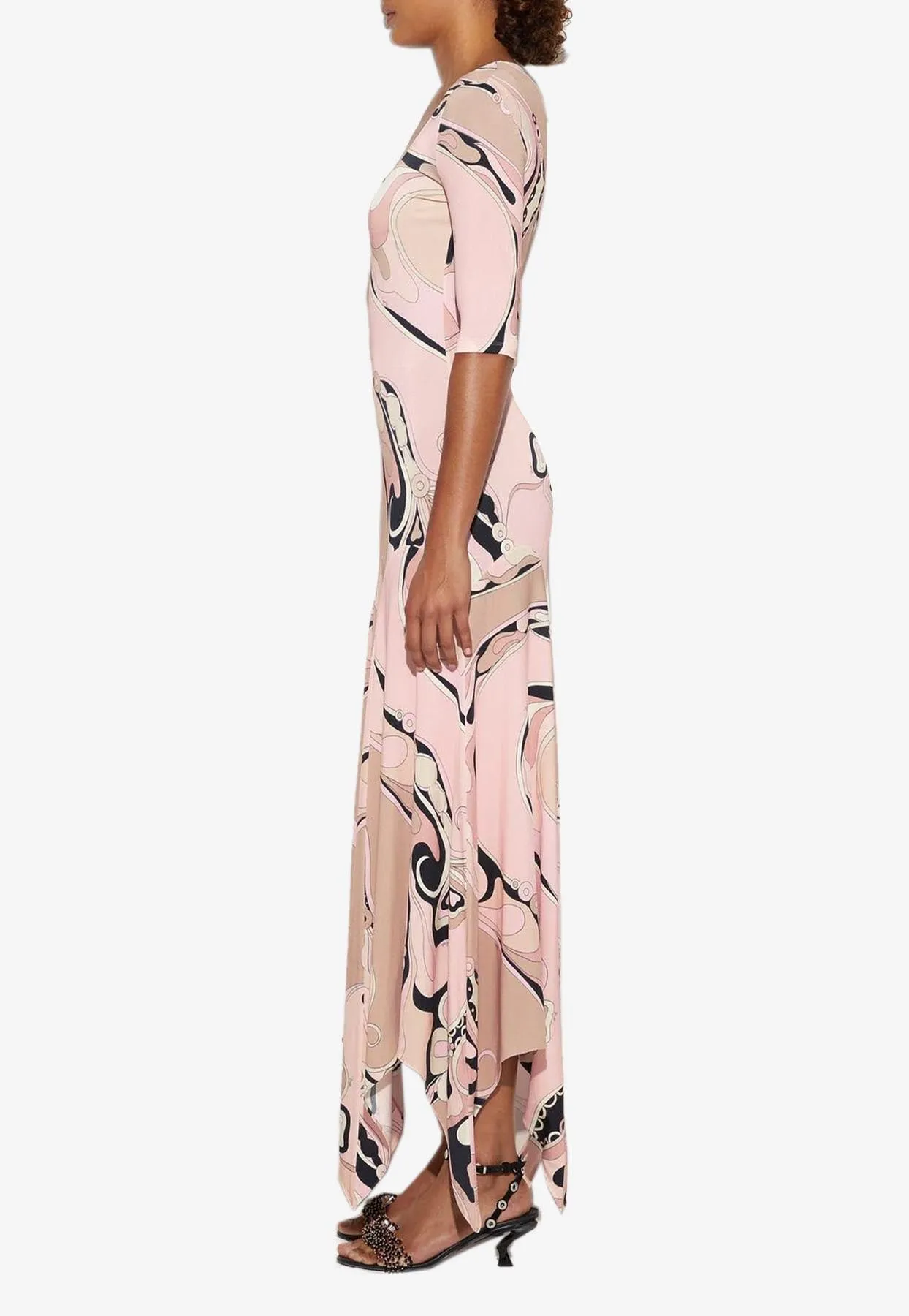 Orchidee Print Maxi Dress