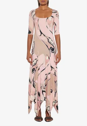 Orchidee Print Maxi Dress