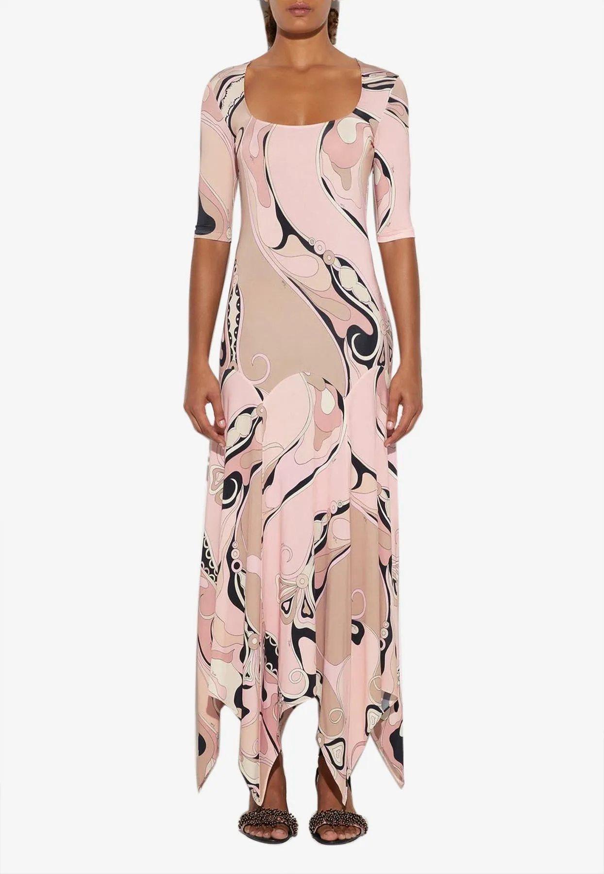 Orchidee Print Maxi Dress