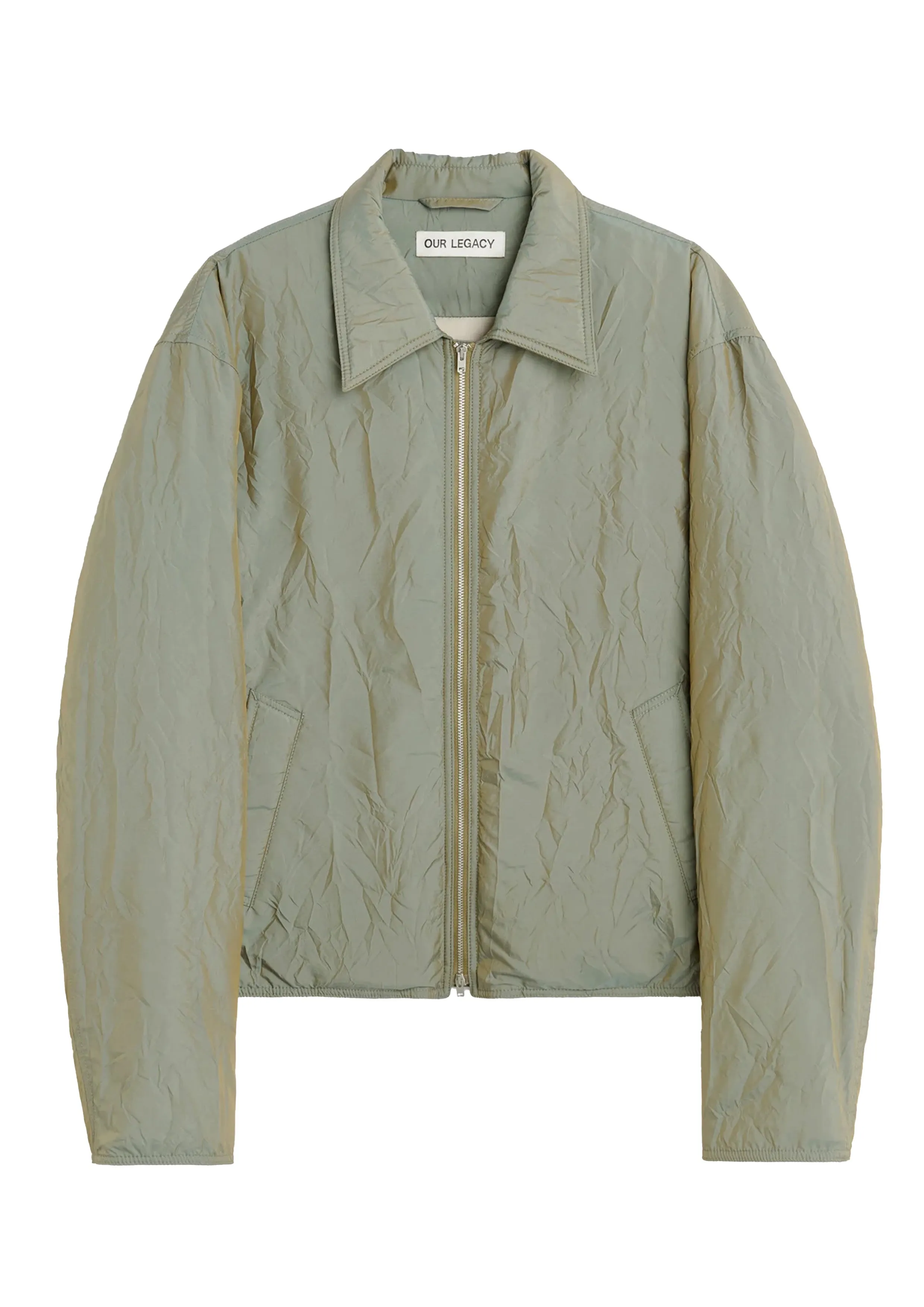 OUR LEGACY - SLIGHT JACKET SHINING OLIVE CRINKLE SOLARO