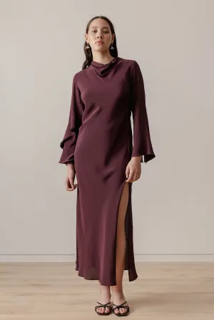 Oyster Gown - Aubergine