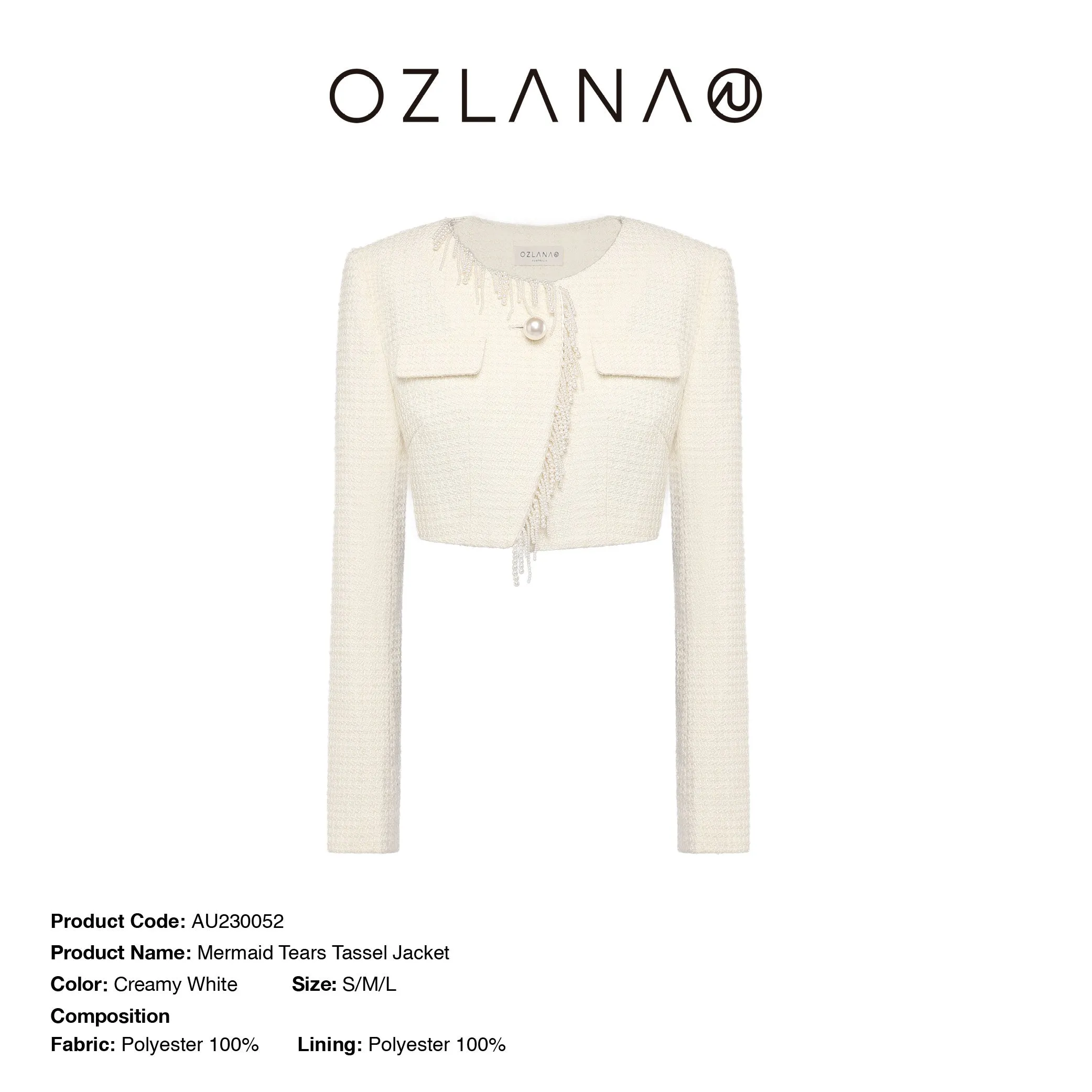 OZLANA SS2303 Mermaid Tears Tassel Jacket