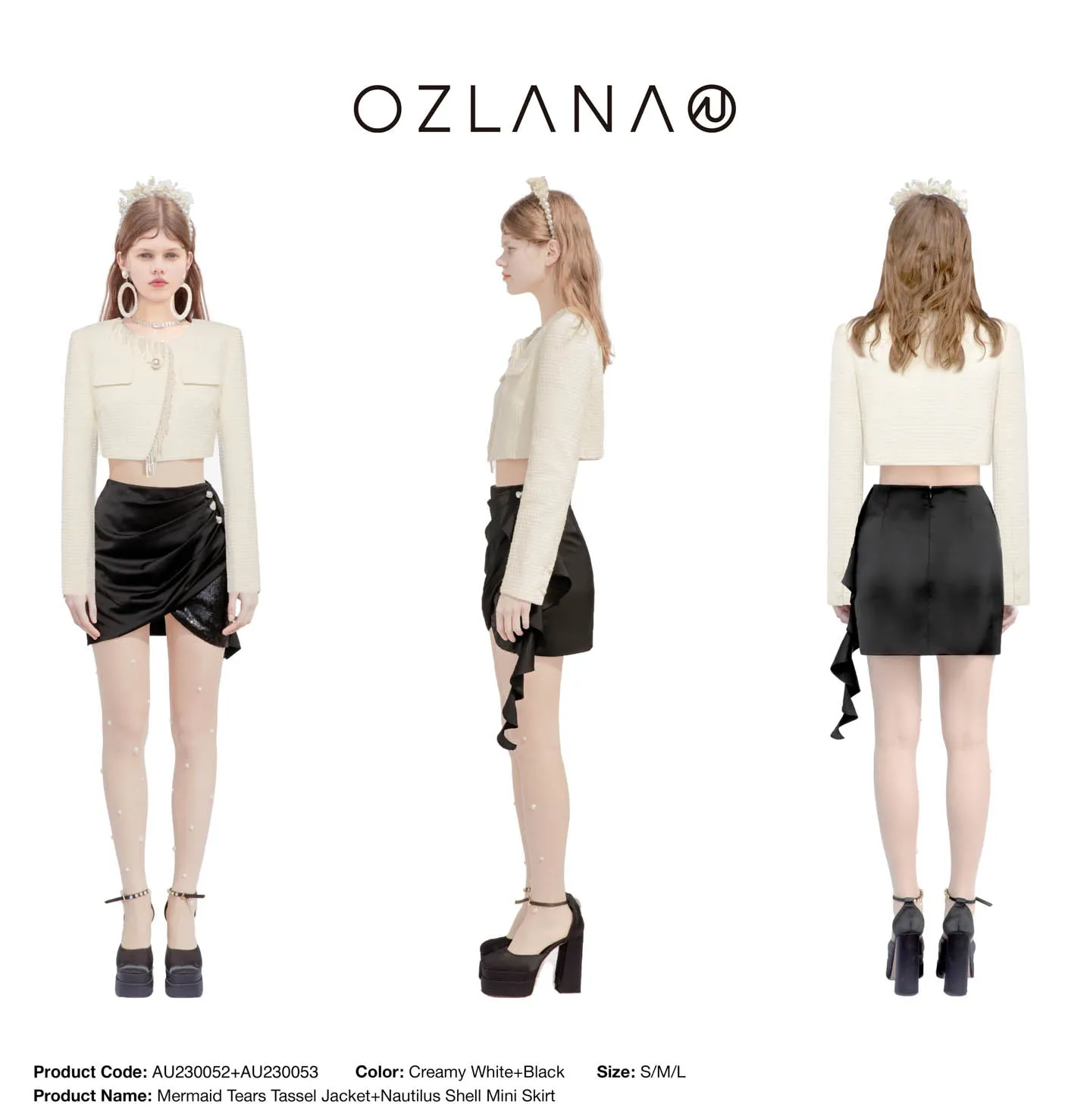 OZLANA SS2303 Mermaid Tears Tassel Jacket