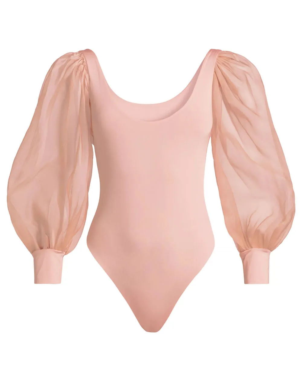 Pale Blush Jilianne Puff Sleeve Bodysuit