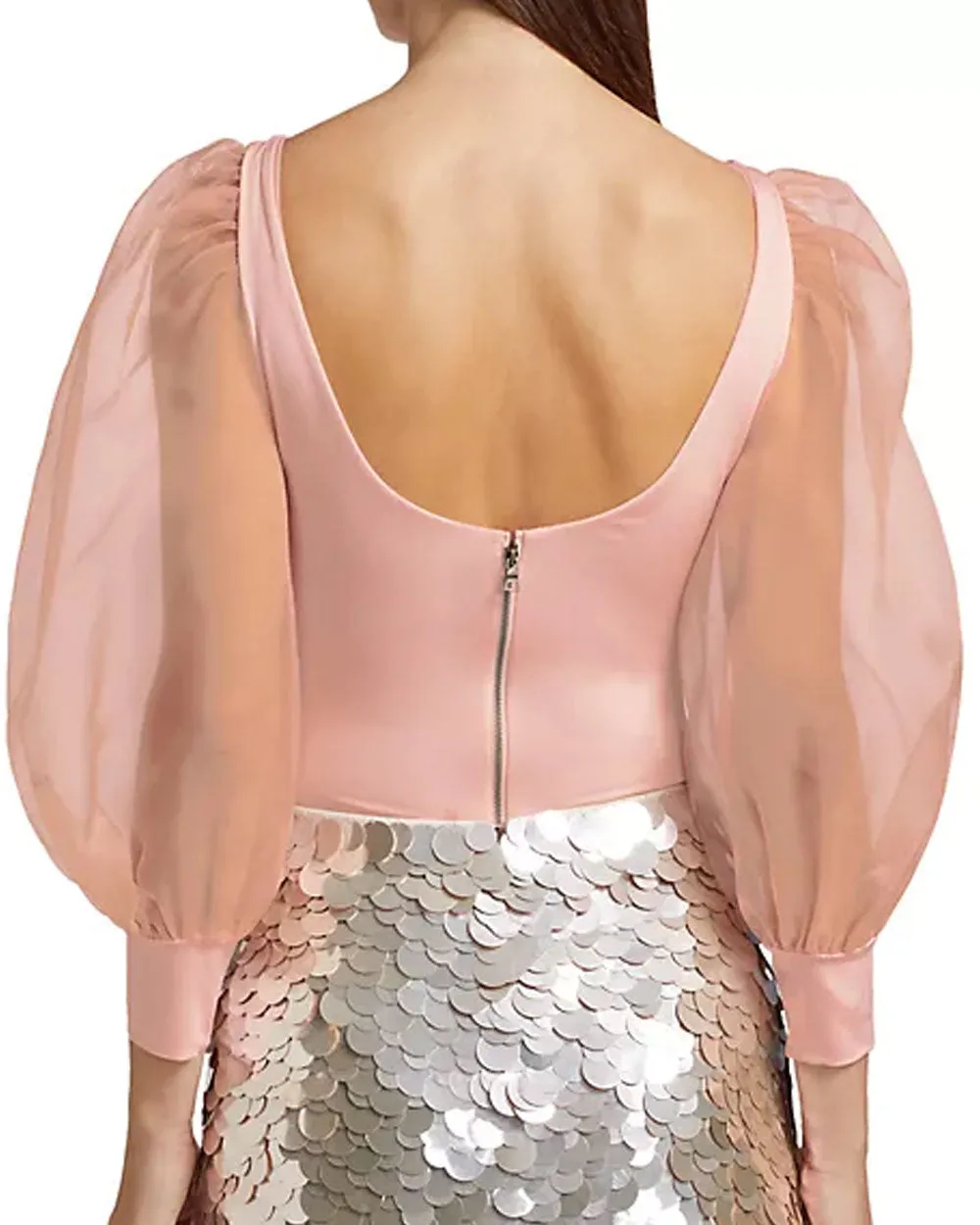 Pale Blush Jilianne Puff Sleeve Bodysuit