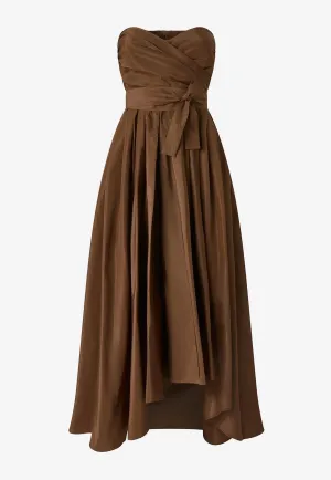 Pappagallo Strapless Pleated Midi Dress