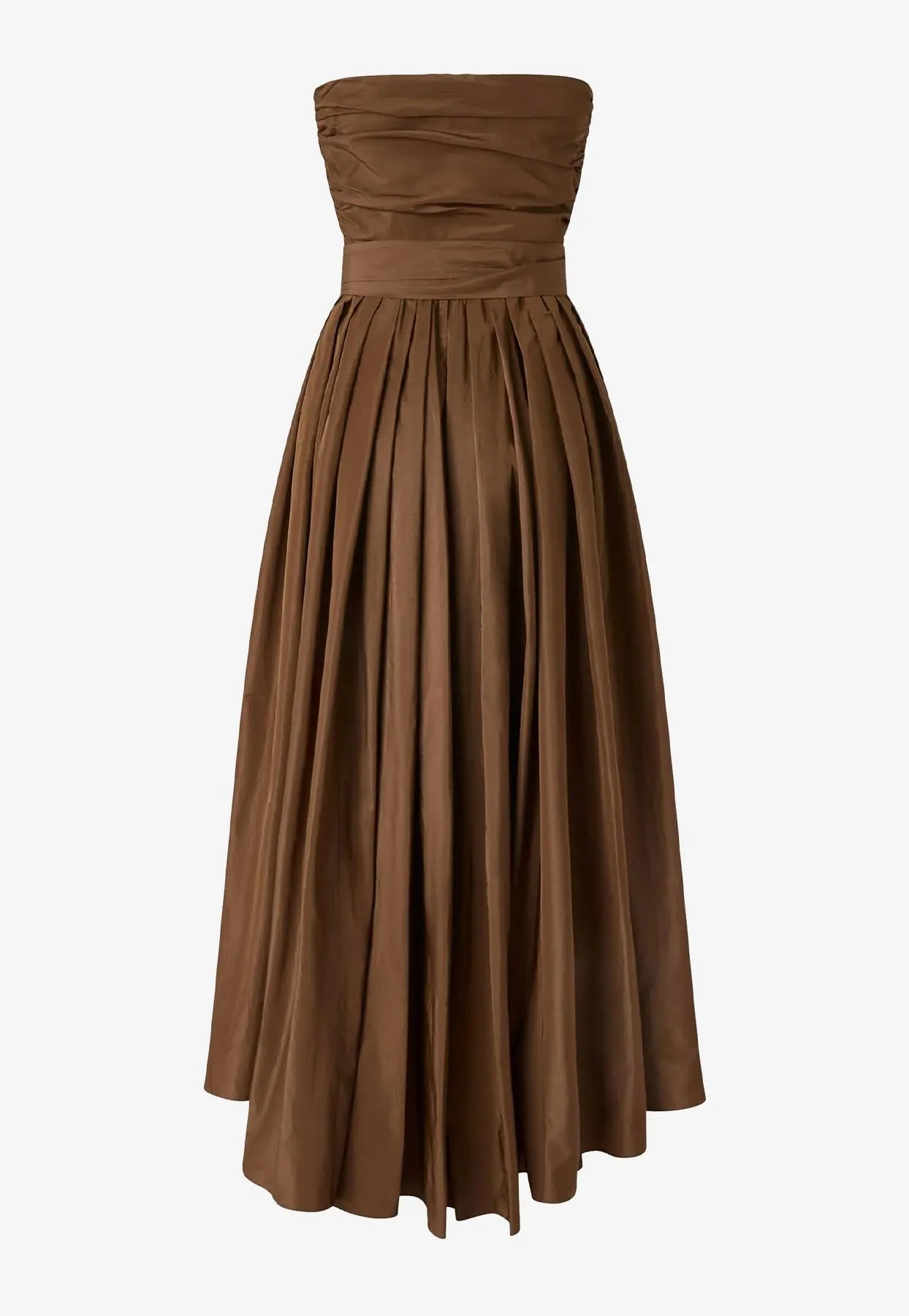 Pappagallo Strapless Pleated Midi Dress