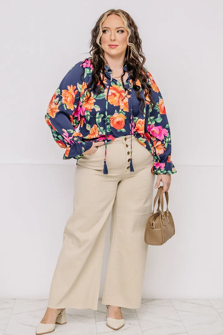 Petal Whisper Floral Tunic Top