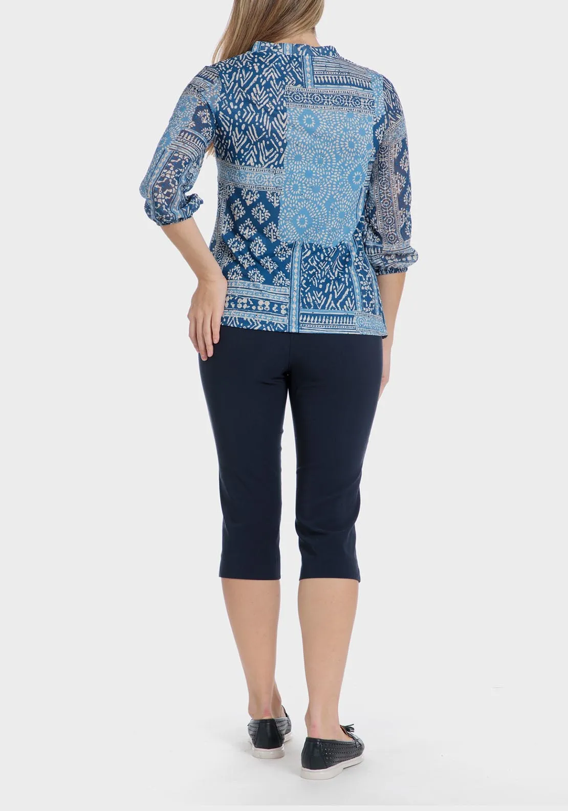 Plumetti Patchwork T-Shirt - Blue