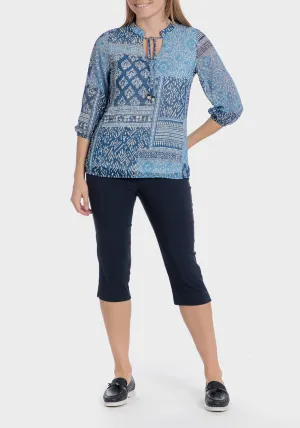 Plumetti Patchwork T-Shirt - Blue